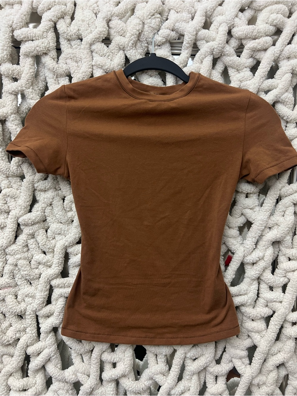 SKIMS COTTON JERSEY T-SHIRT - CHAI